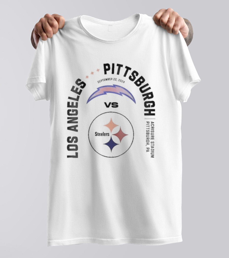 Los Angeles Vs Pittsburgh September 22, 2024 Acrisure Stadium Steelers Chargers T-Shirt