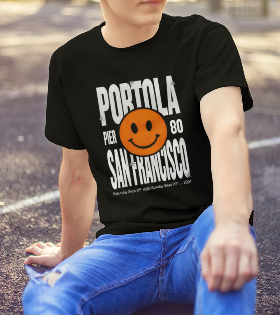 Portola Smiley San Francisco Pier 80 September 28-29 T-Shirt