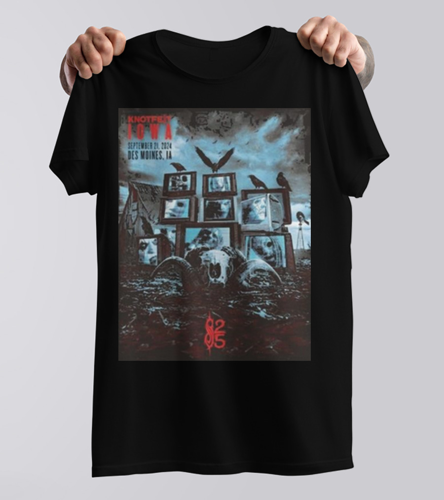 Knotfest Iowa September 21, 2024 Des Moines 825 Slipknot T-Shirt