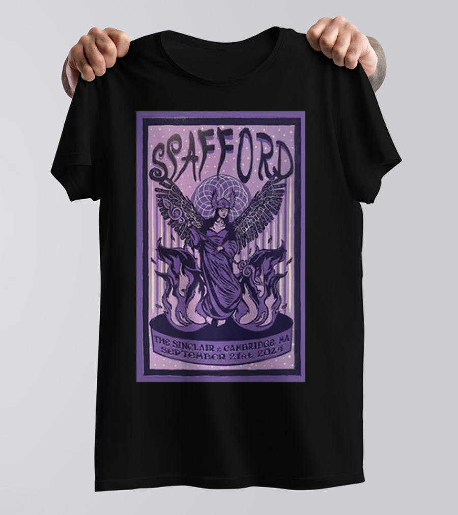 Spafford The Sinclair Cambridge MA September 21 2024 Winged Woman And Flames T-Shirt