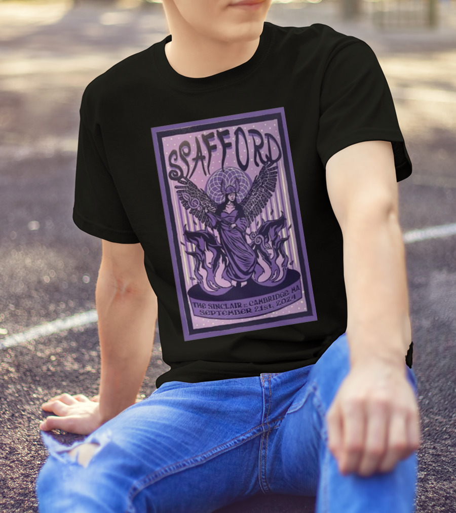 Spafford The Sinclair Cambridge MA September 21 2024 Winged Woman And Flames T-Shirt