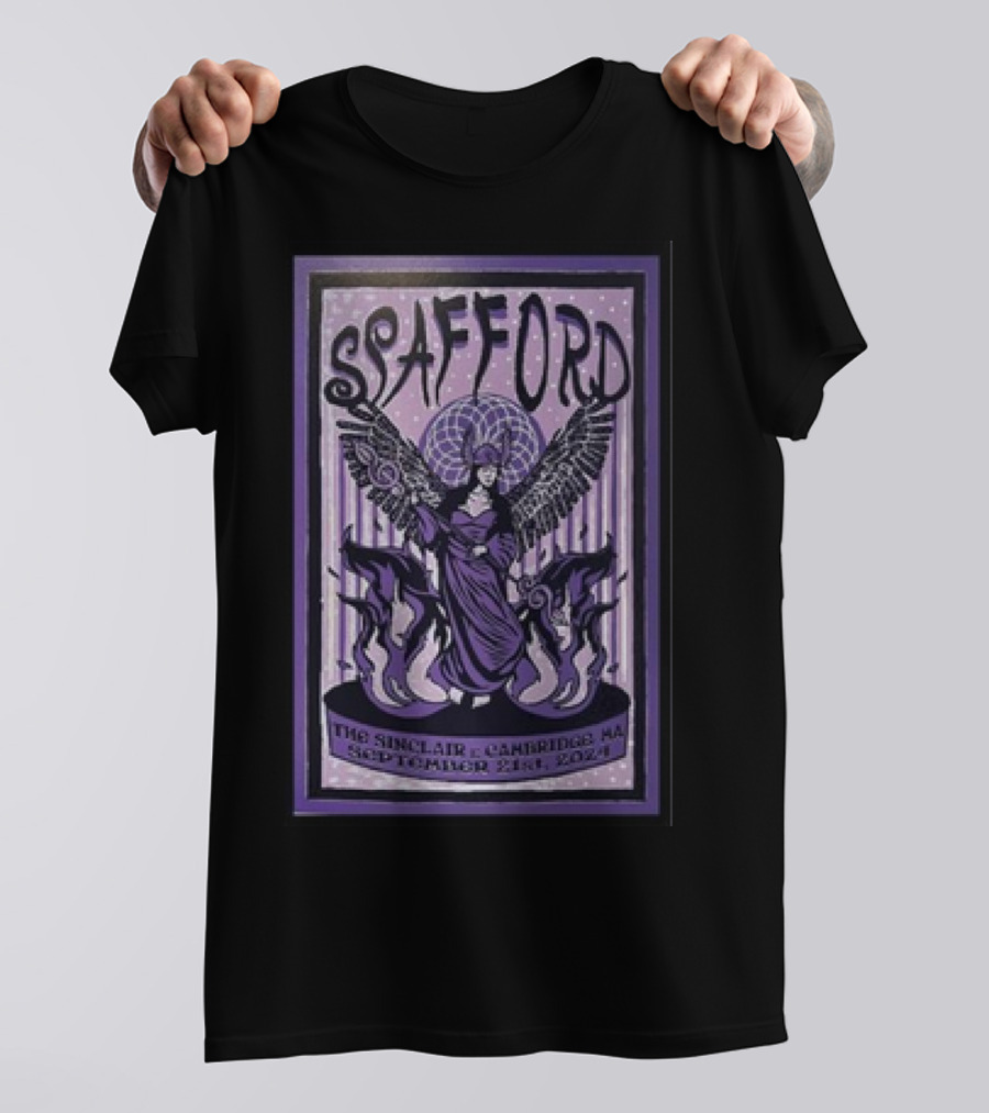 Spafford At The Sinclair Cambridge MA September 21 2024 Winged Figure With Flaming T-Shirt