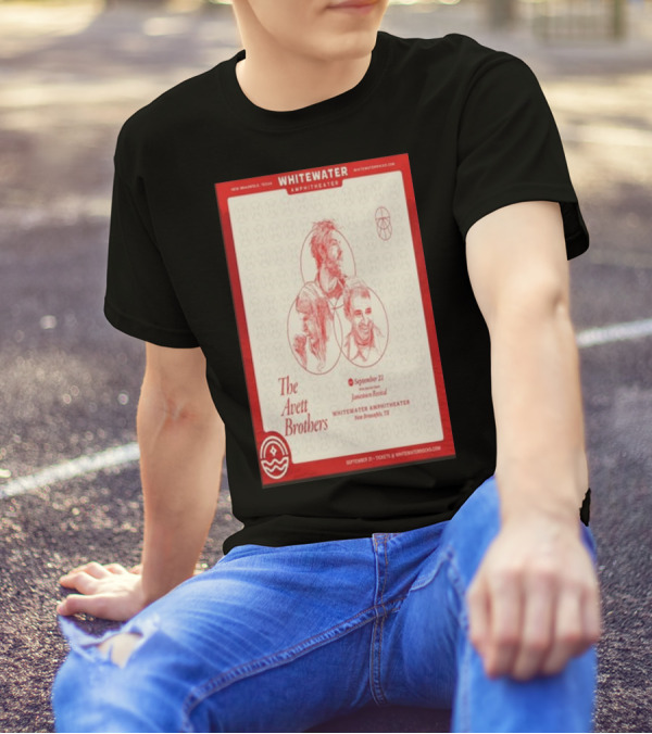 The Avett Brothers September 21 Whitewater Amphitheater New Braunfels TX Concert T-Shirt