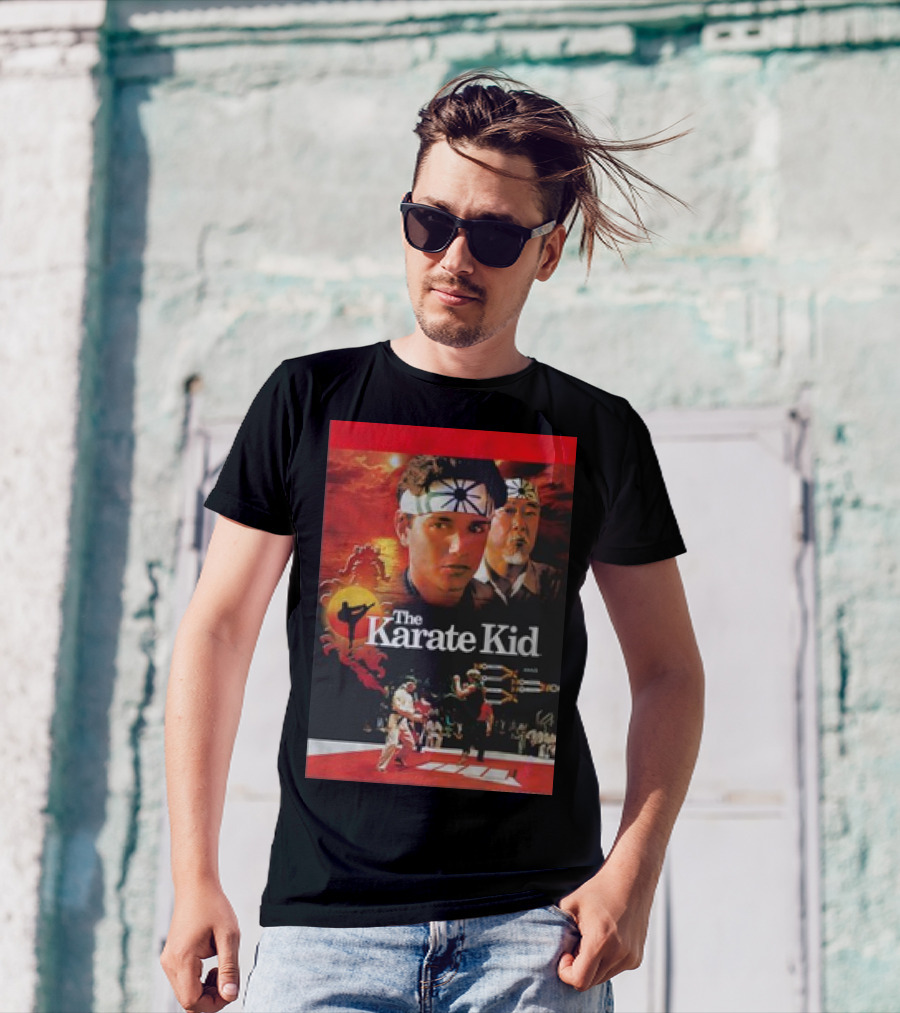 The Karate Kid Vintage Movie Poster Martial Arts Tournament Scene T-Shirt