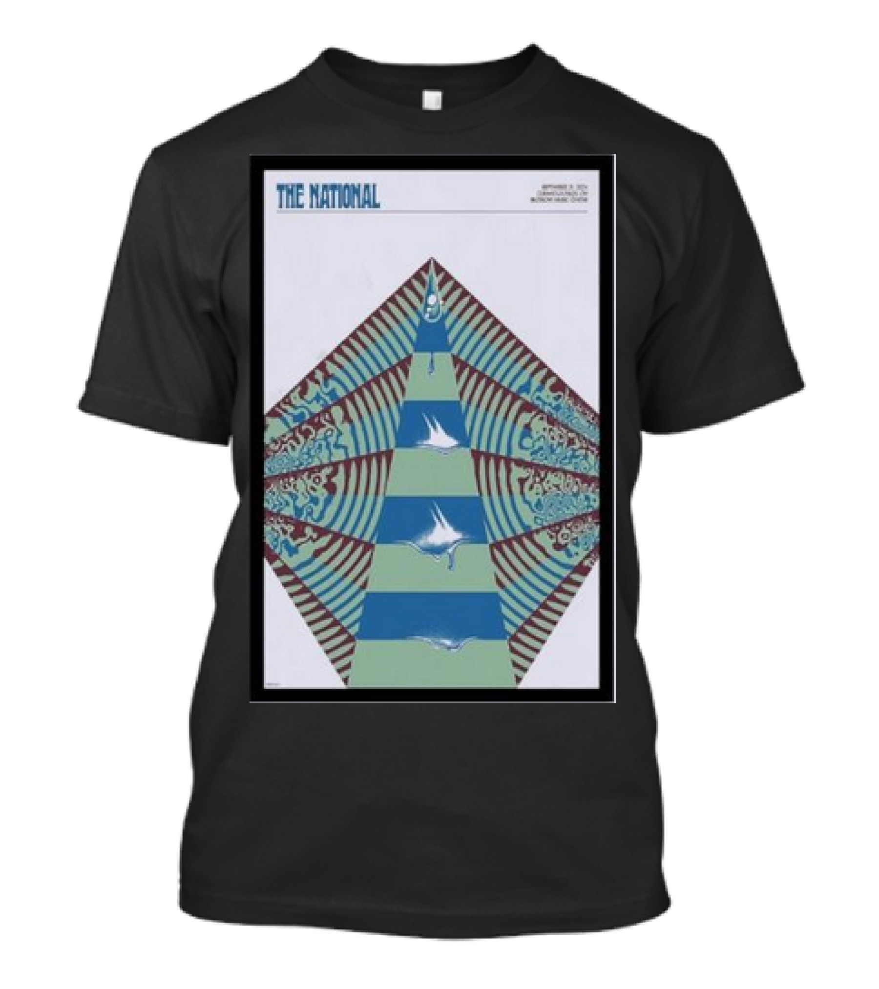 The National Sept 21 2024 Blossom Music Center Cuyahoga Falls OH Geometric Visual T-Shirt