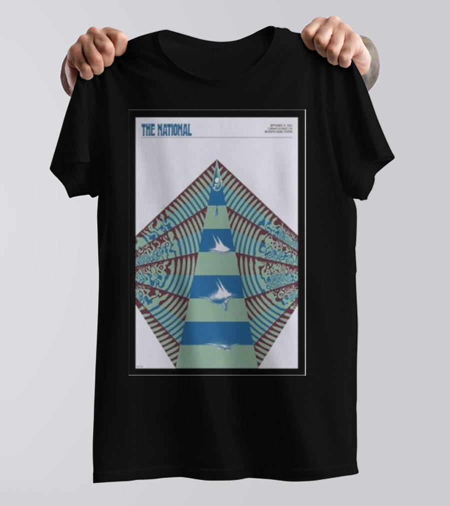The National Sept 21 2024 Blossom Music Center Cuyahoga Falls OH Geometric Visual T-Shirt