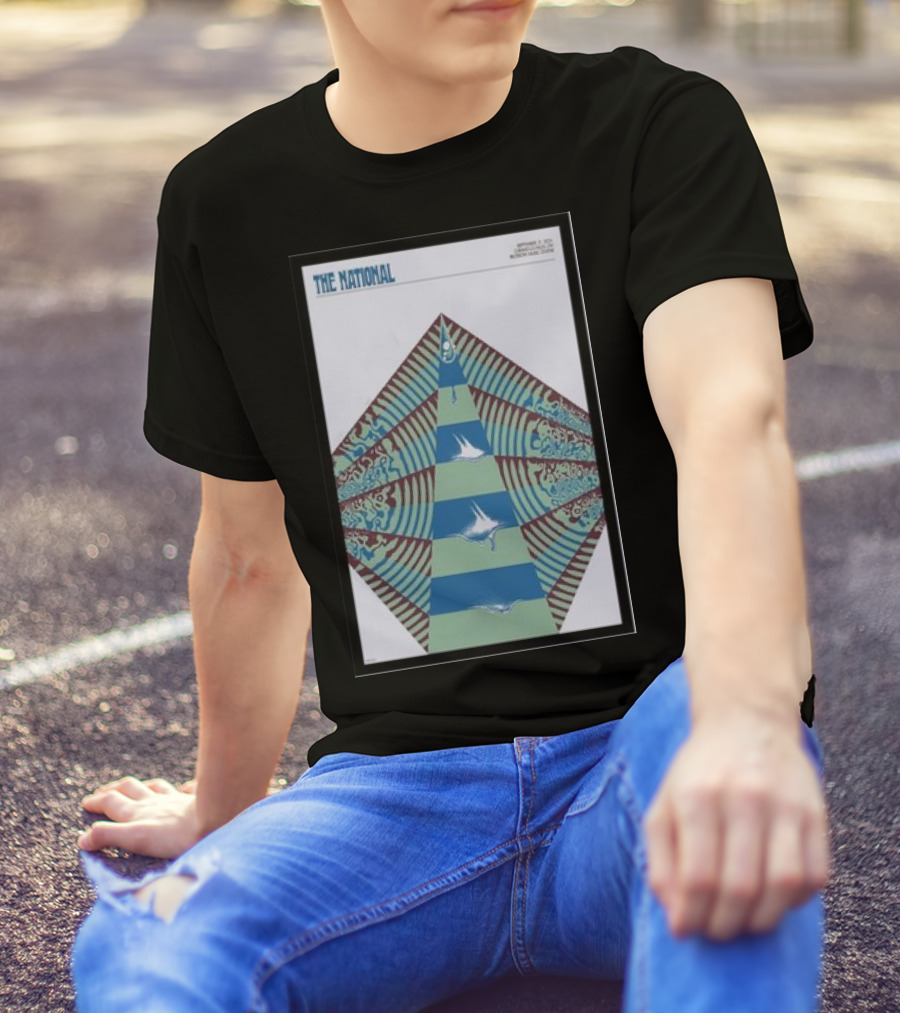 The National Sept 21 2024 Blossom Music Center Cuyahoga Falls OH Geometric Visual T-Shirt