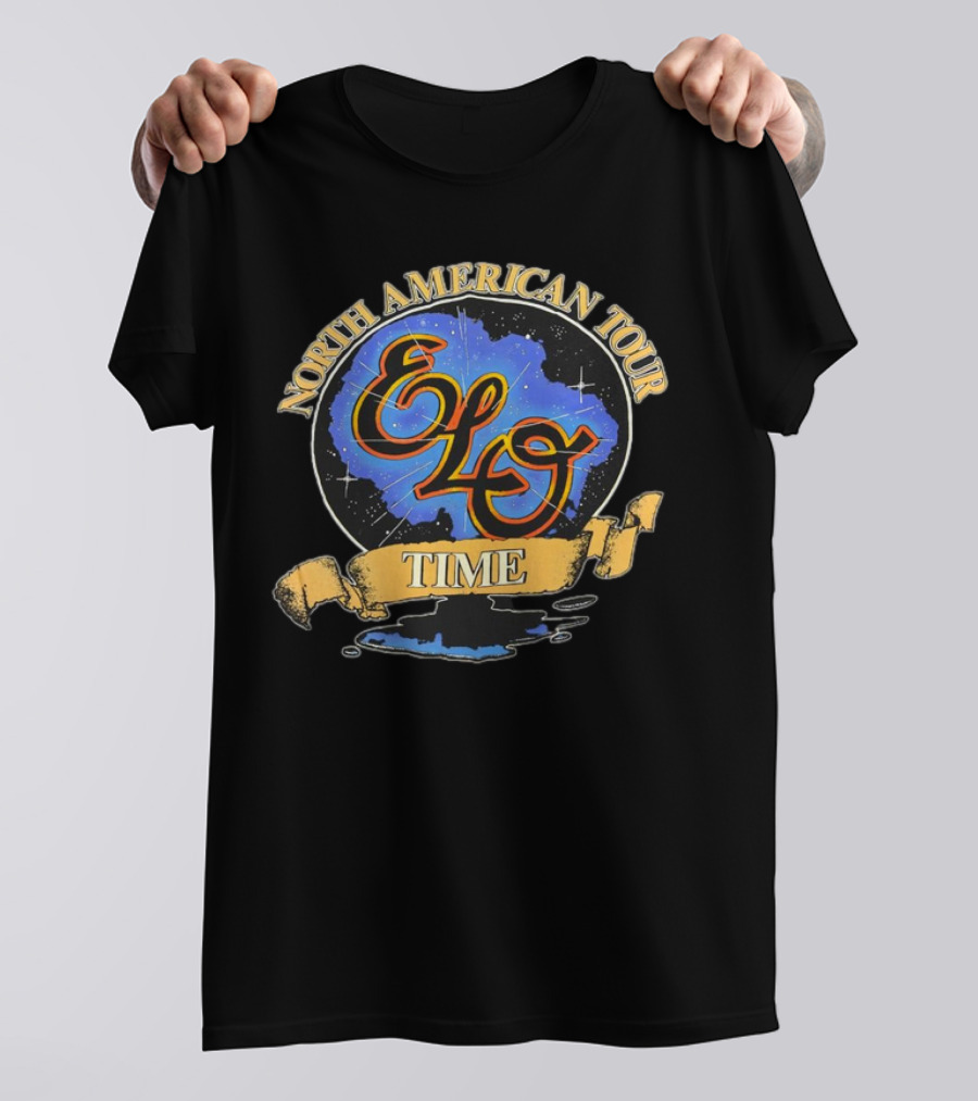 Elo North American Tour Time Vintage 1970s Inspired T-Shirt