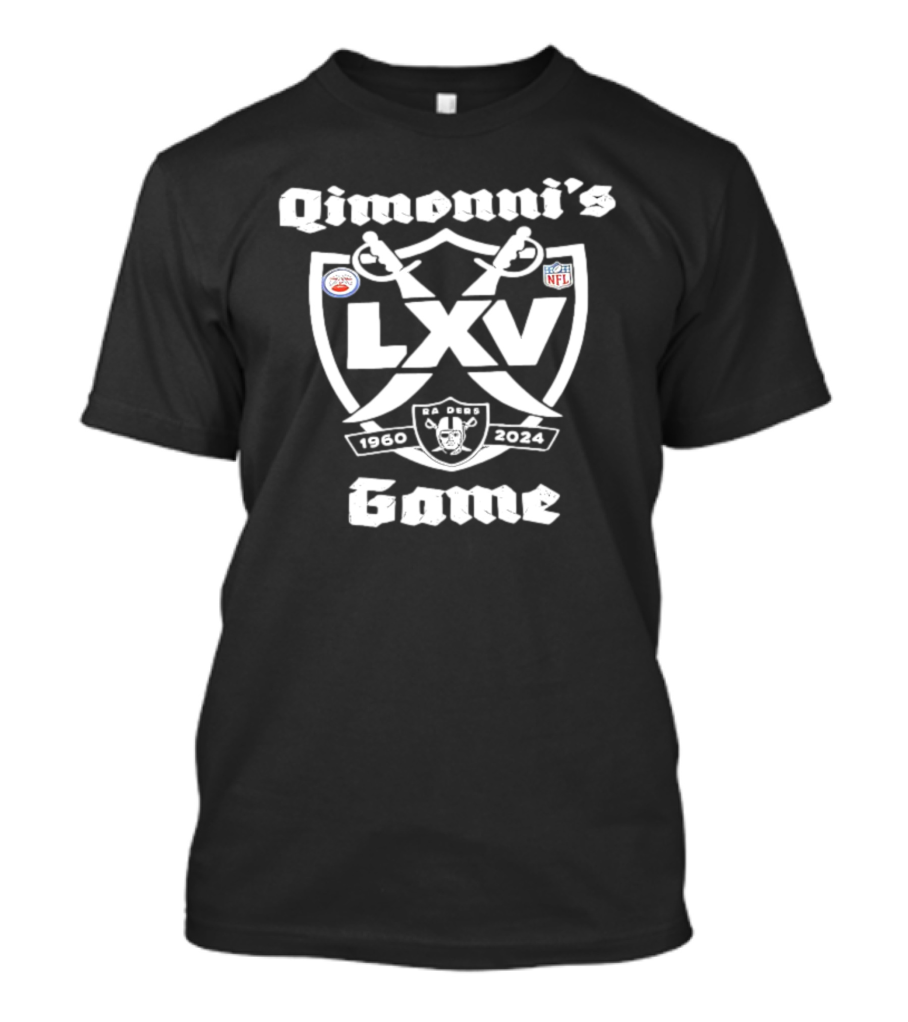 Qimonni’s Game Las Vegas Raiders LXV NFL 1960-2024 Raiders T-Shirt