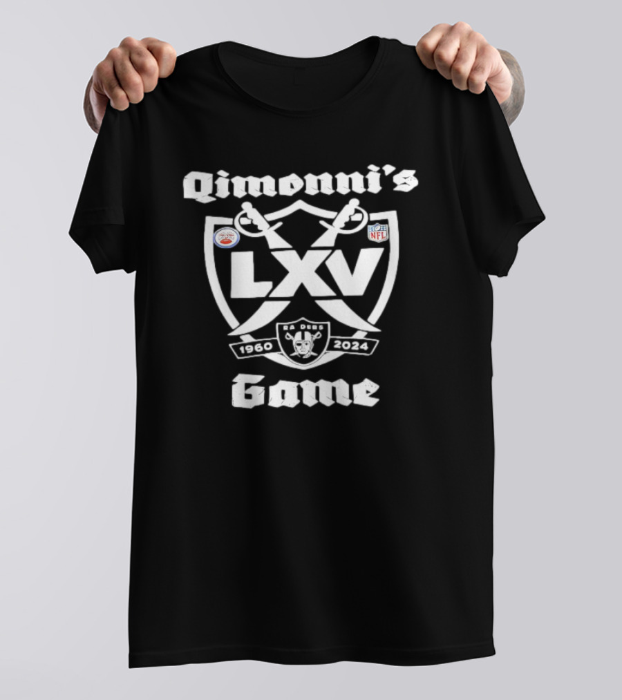 Qimonni’s Game Las Vegas Raiders LXV NFL 1960-2024 Raiders T-Shirt