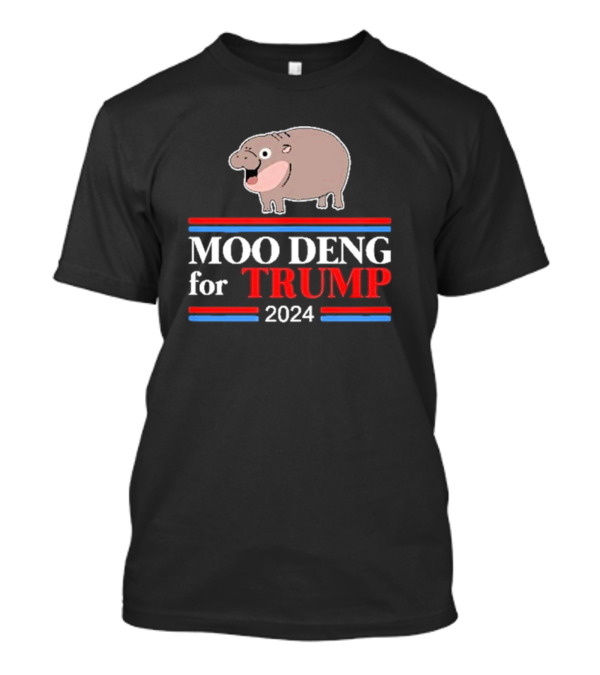 Moo Deng For Trump 2024 Cute Baby Hippo T-Shirt