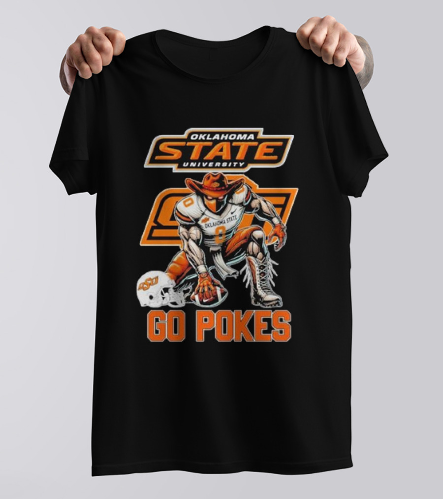 Oklahoma State University Cowboy Football Go Pokes OSU Mascot T-Shirt