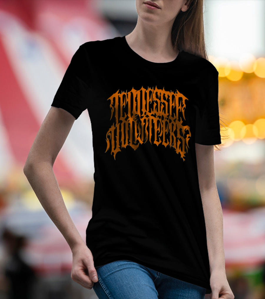 Tennessee Volunteers Fiery Metal Text T-Shirt