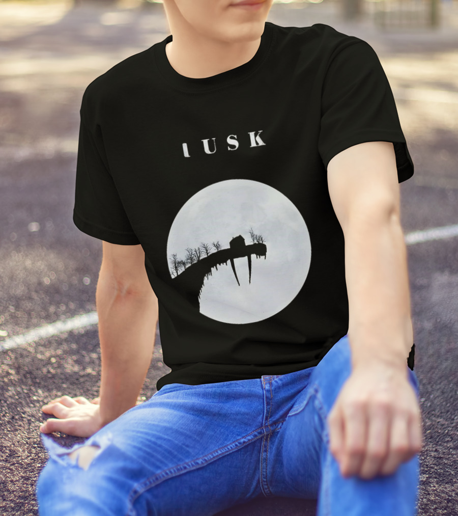 Tusk Moonlit Landscape With House And Trees T-Shirt