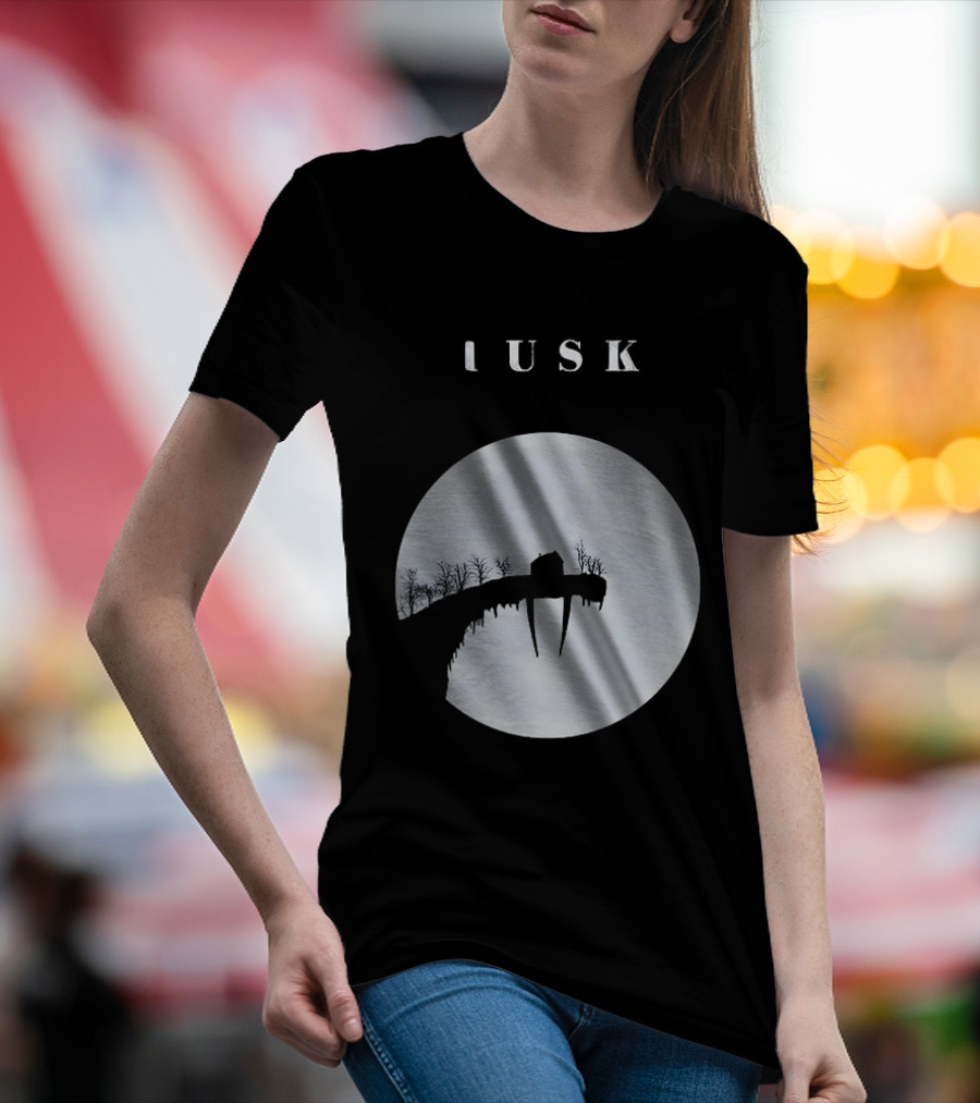 Tusk Moonlit Landscape With House And Trees T-Shirt