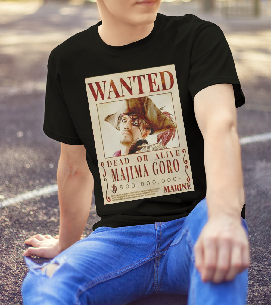 Wanted Dead Or Alive Majima Goro Marine 500,000,000 Bounty T-Shirt