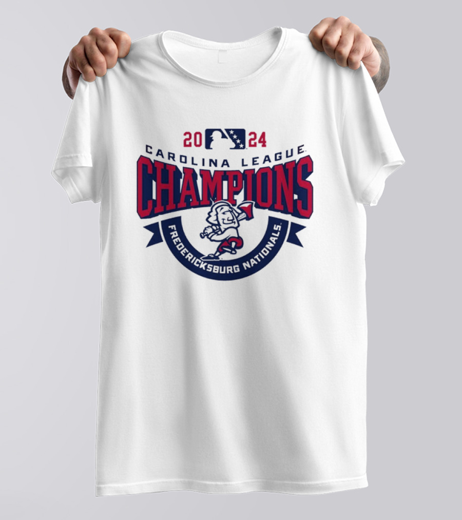 Fredericksburg Nationals Carolina League 2024 Champions Logo MLB T-Shirt
