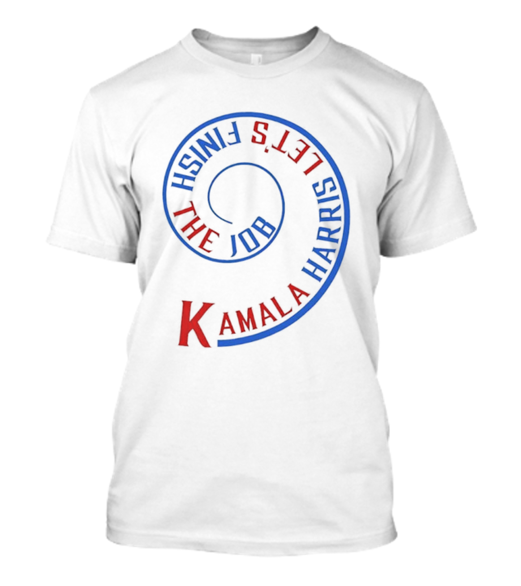 Kamala Harris Let's Finish The Job Election 2024 Spiral T-Shirt