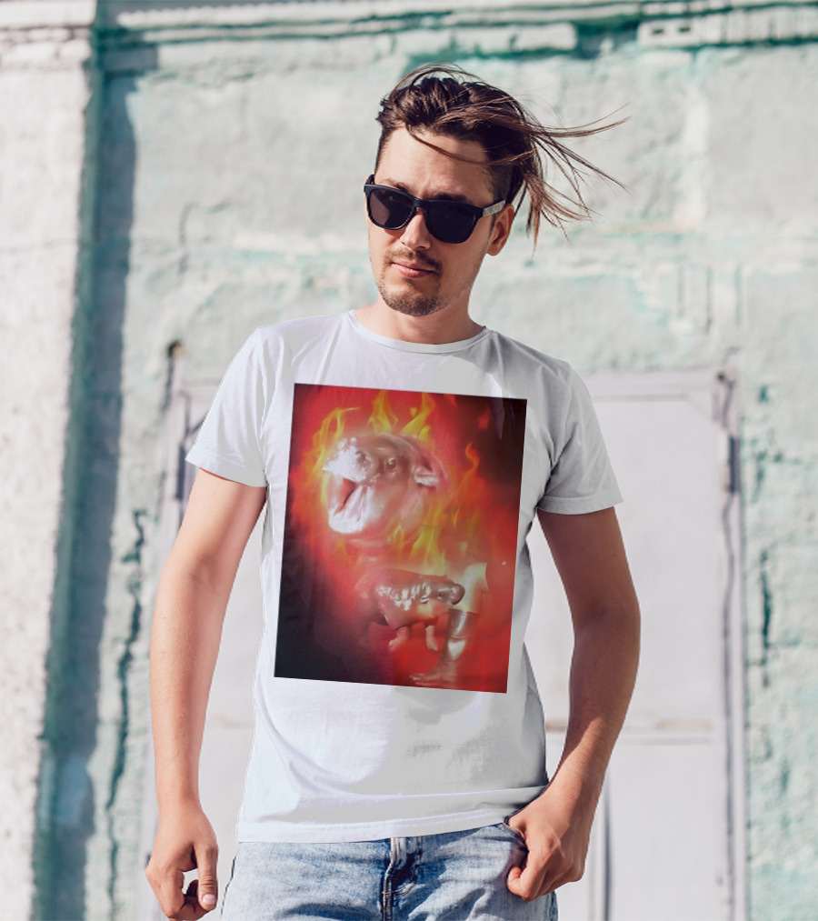 Moo Deng Bouncy Pig Thai Fire Cute Baby Hippo T-Shirt