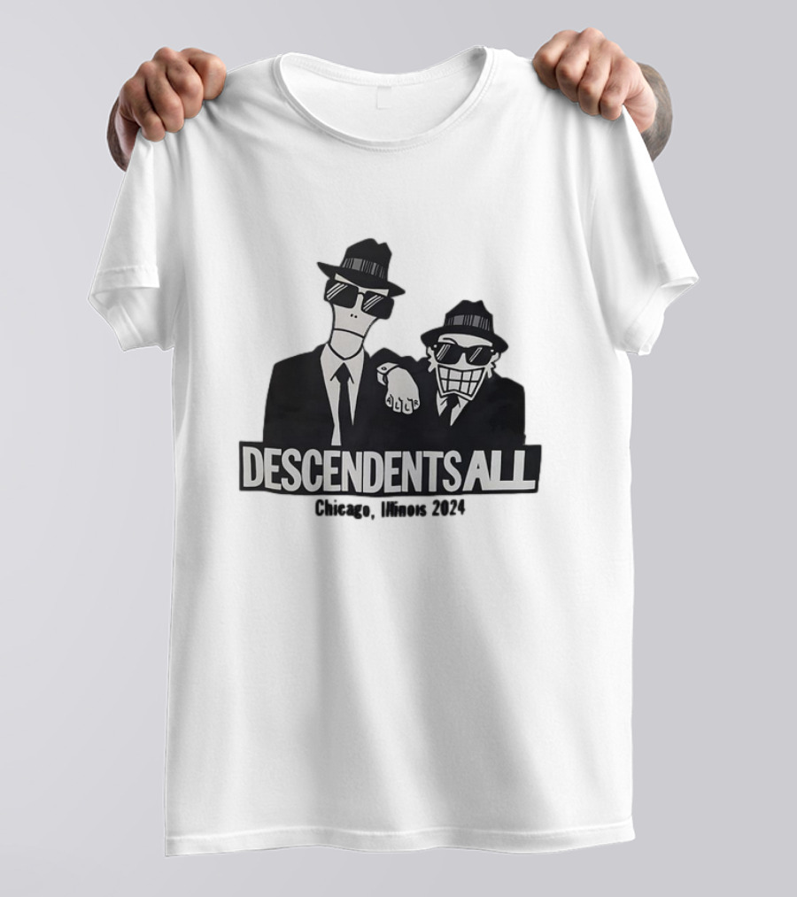 Descendents All Chicago Illinois 2024 Blues Brothers Inspired T-Shirt