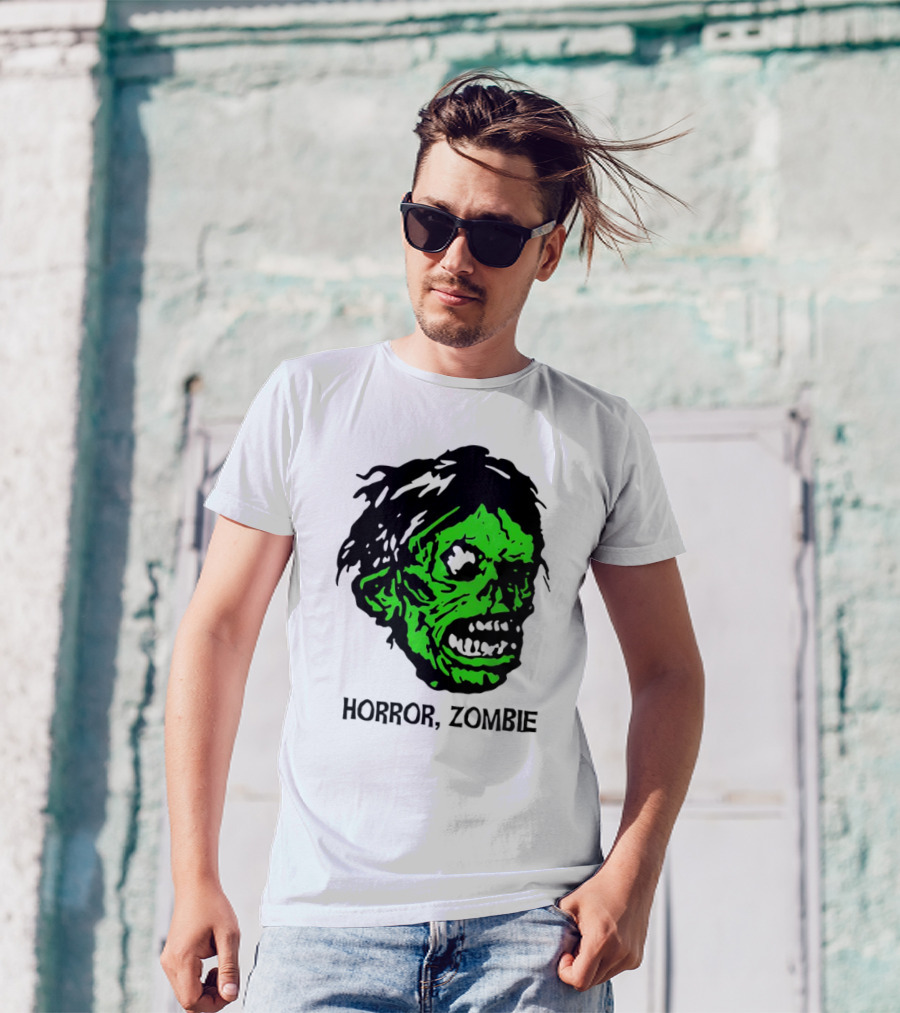 Kirk Hammett Horror Zombie Green Face T-Shirt