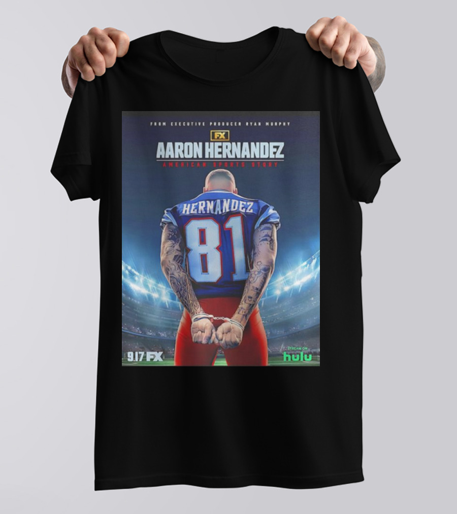 FX Aaron Hernandez American Sports Story Handcuffs 9.17 Stream On Hulu T-Shirt