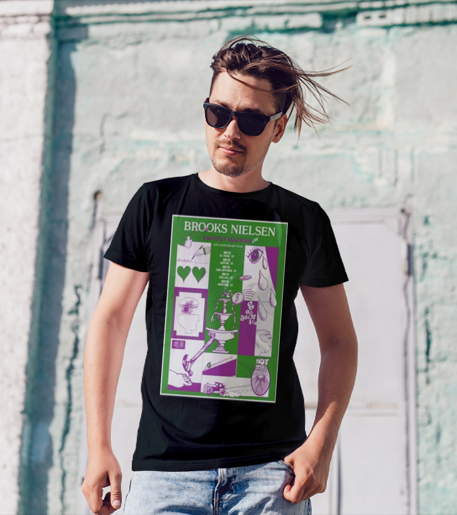 Brooks Nielsen Chinese Fountain 10th Anniversary Tour Hearts Heads Good Advice T-Shirt