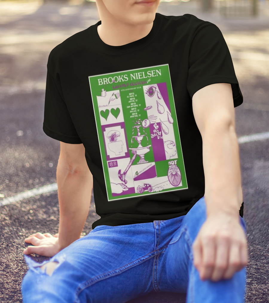 Brooks Nielsen Chinese Fountain 10th Anniversary Tour Hearts Heads Good Advice T-Shirt