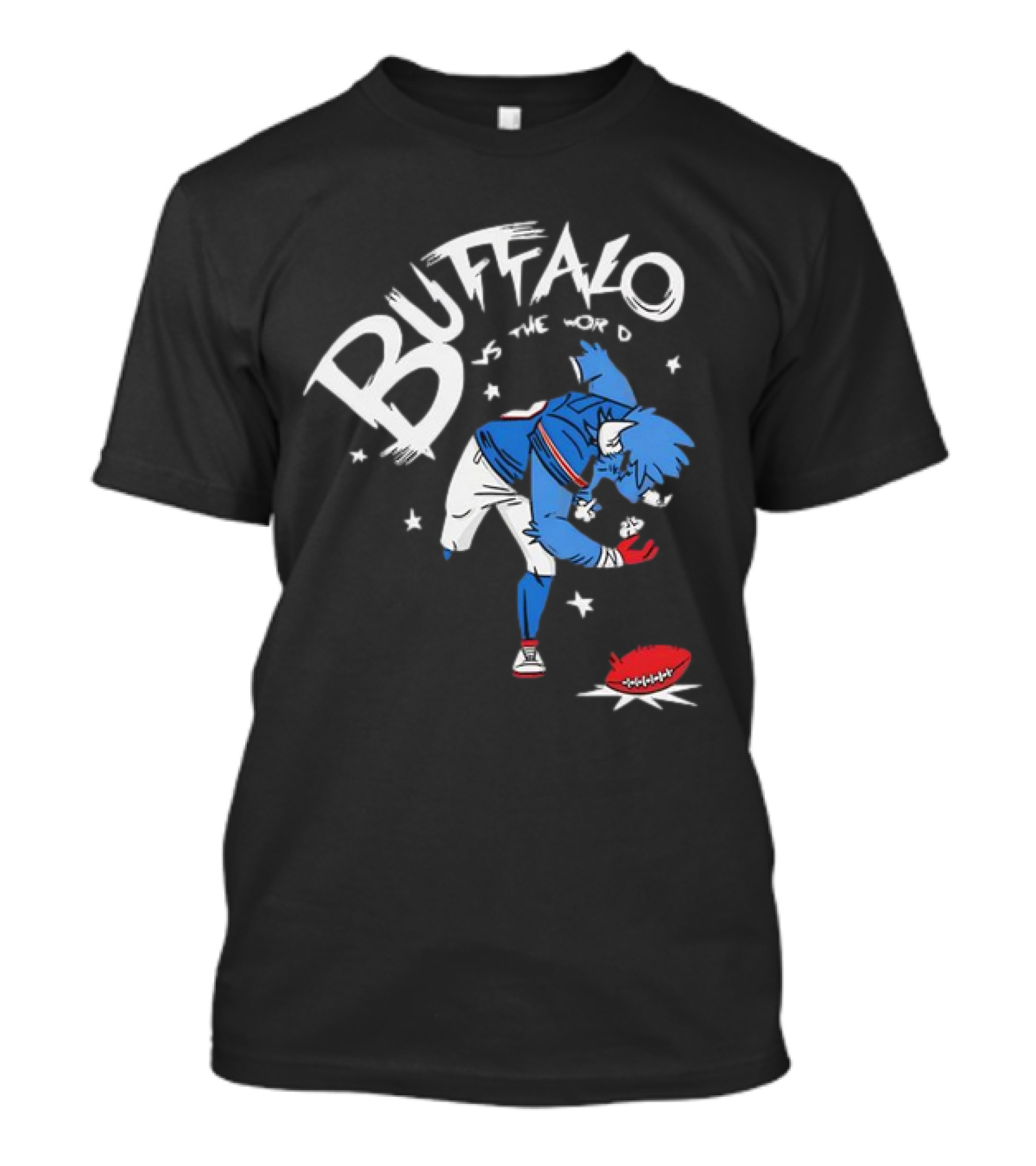 Buffalo Bills Vs The World Football Clash With Determined Player T-Shirt