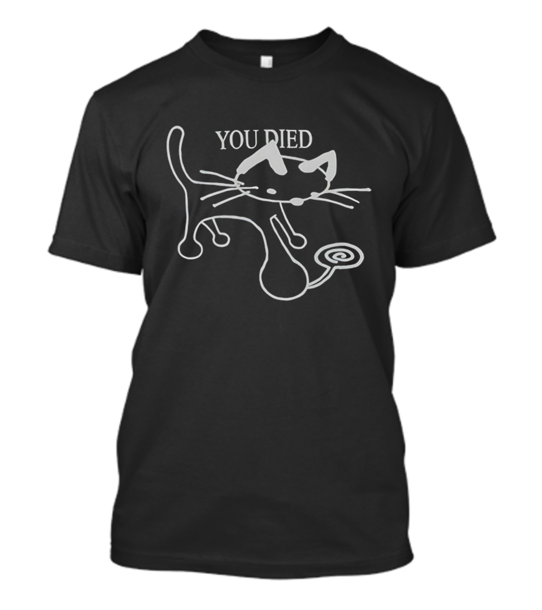 YOU DIED Cat Meme Dark Souls Humor T-Shirt