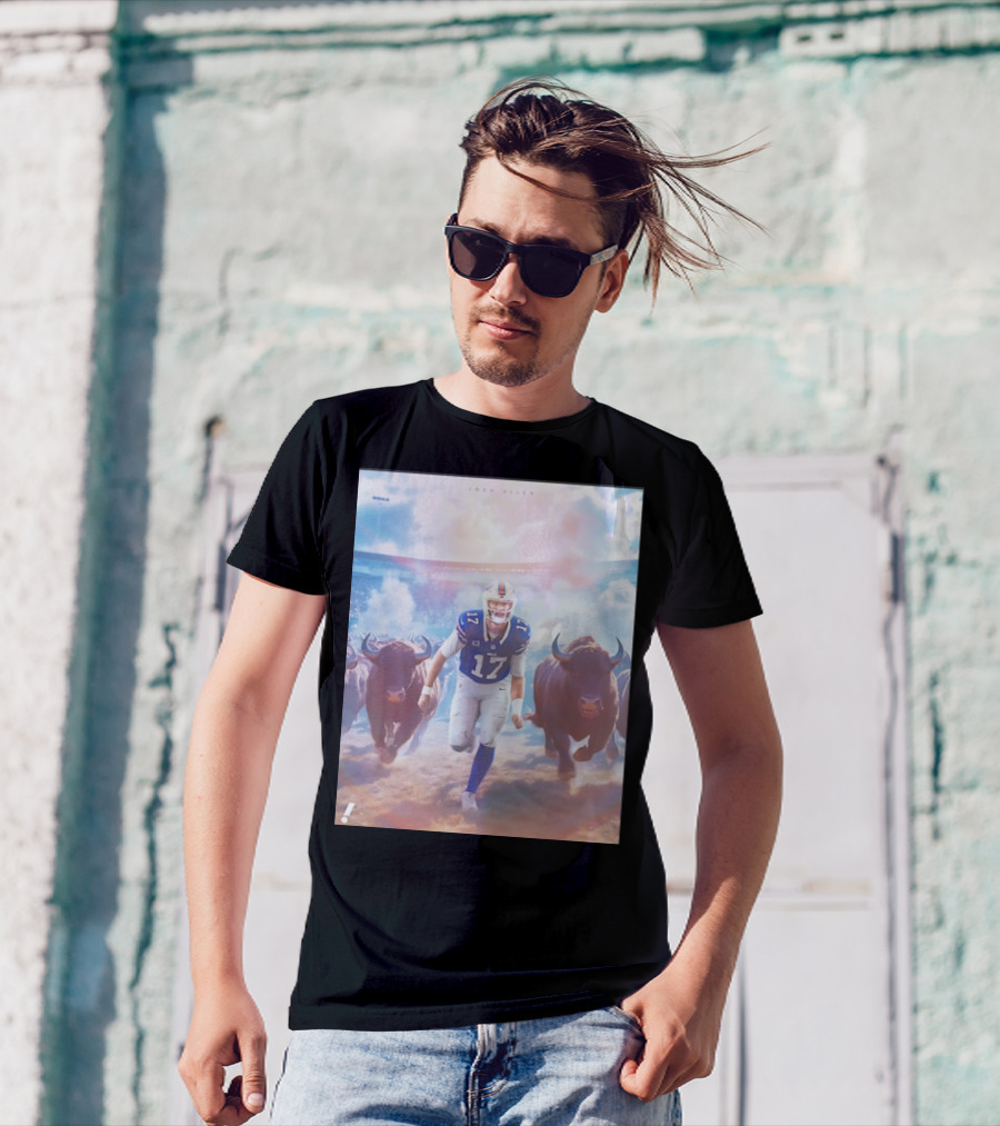Josh Allen Leading Charge With Buffalo Bills Against Jaguars Victory 47-10 T-Shirt