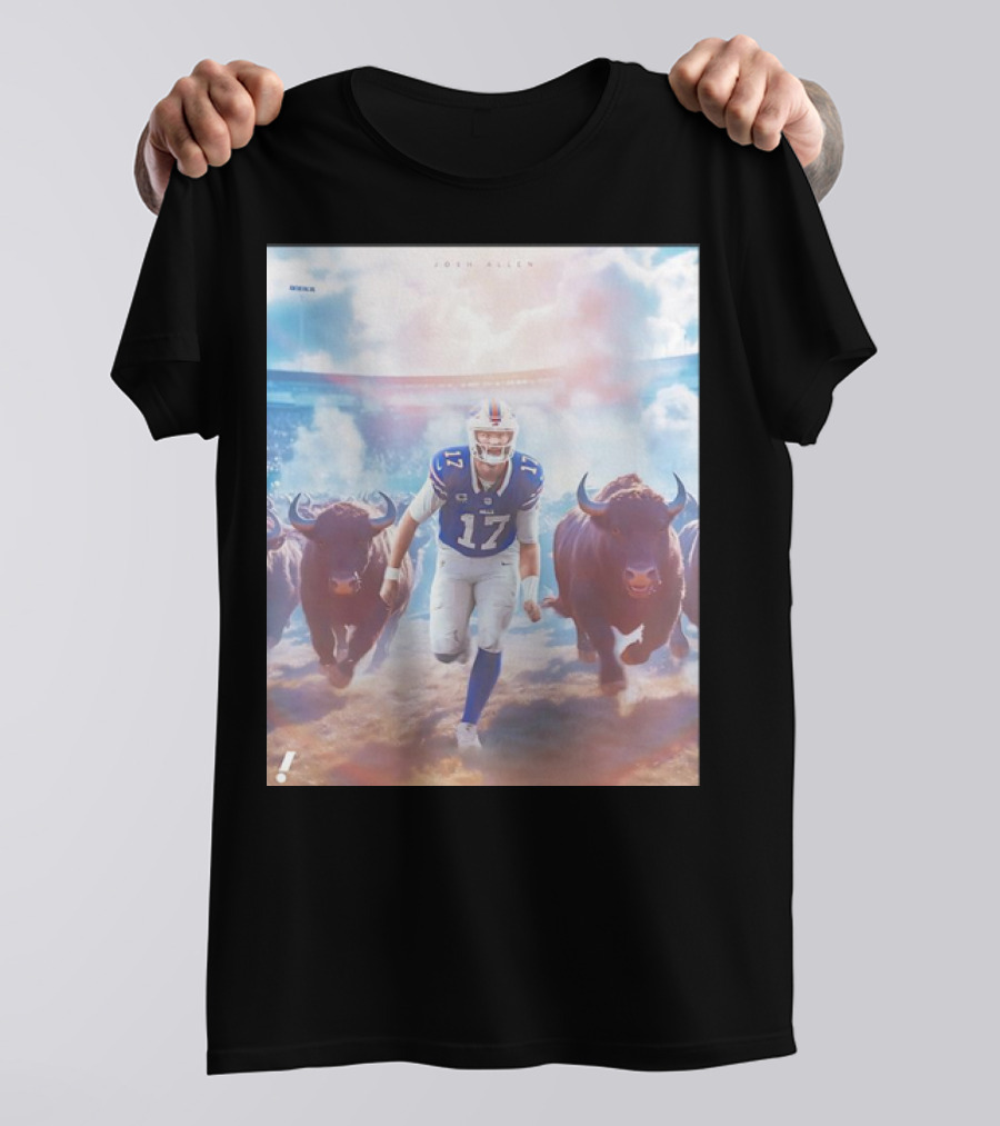 Josh Allen Leading Charge With Buffalo Bills Against Jaguars Victory 47-10 T-Shirt