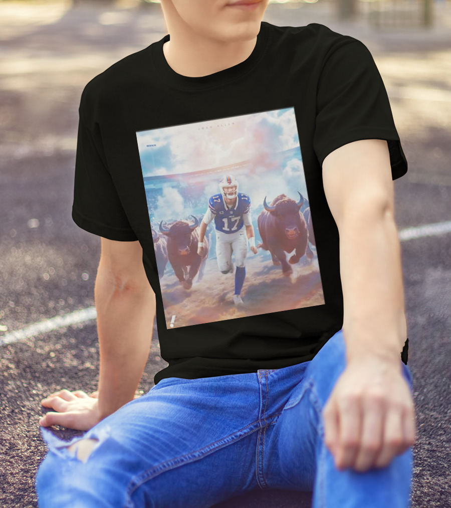 Josh Allen Leading Charge With Buffalo Bills Against Jaguars Victory 47-10 T-Shirt
