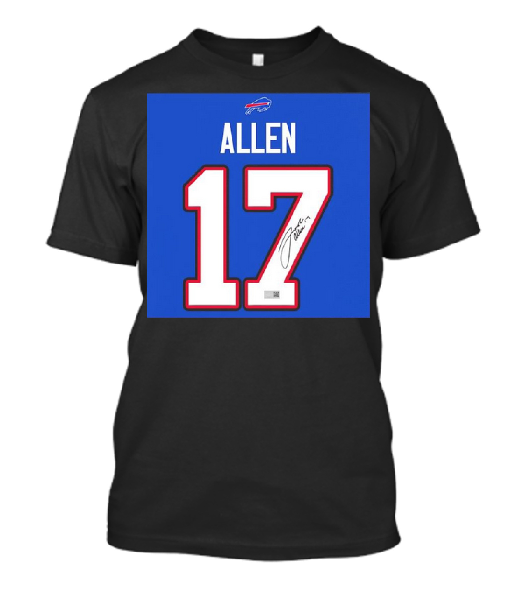 Josh Allen 17 Buffalo Bills Jersey Memorabilia T-Shirt