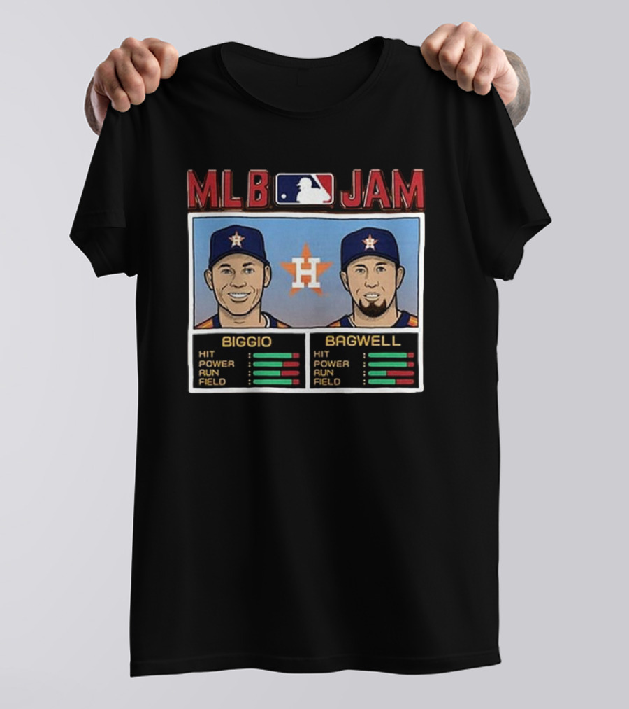 MLB Jam Craig Biggio Bagwell Houston Astros T-Shirt