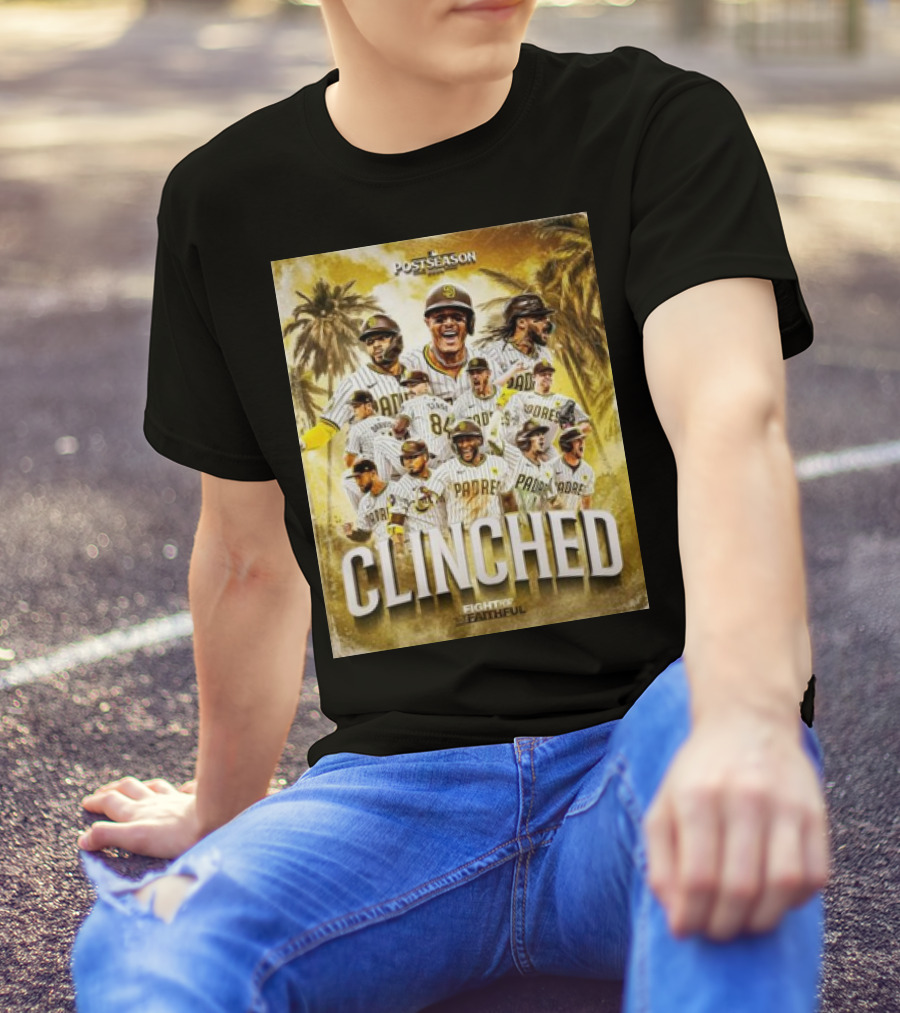 Postseason Clinched San Diego Padres Fight For The Faithful October T-Shirt