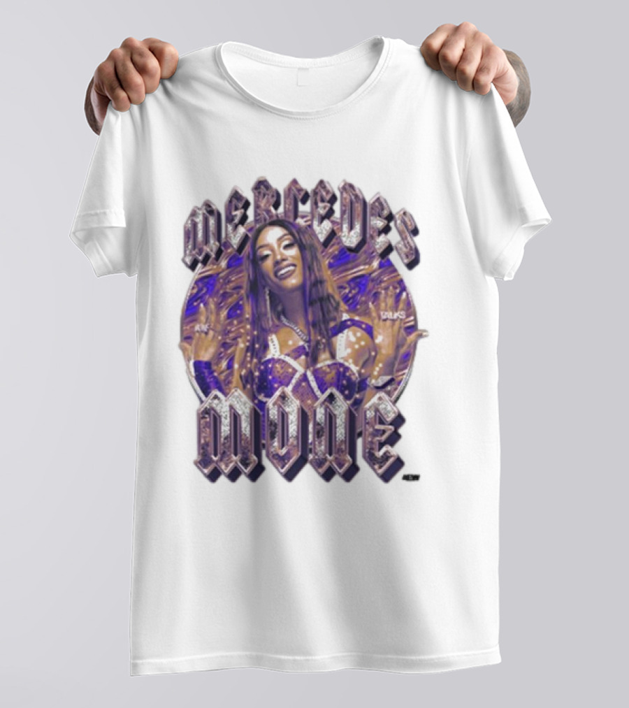Mercedés Moné Moné Maker In Glamorous Purple Attire T-Shirt