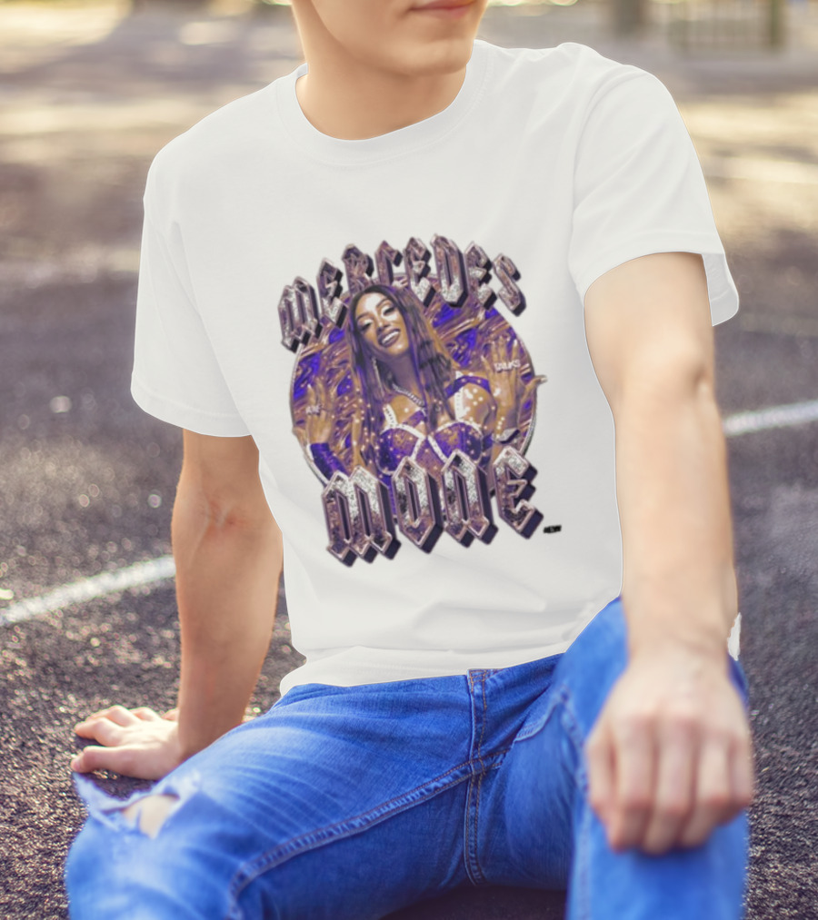Mercedés Moné Moné Maker In Glamorous Purple Attire T-Shirt
