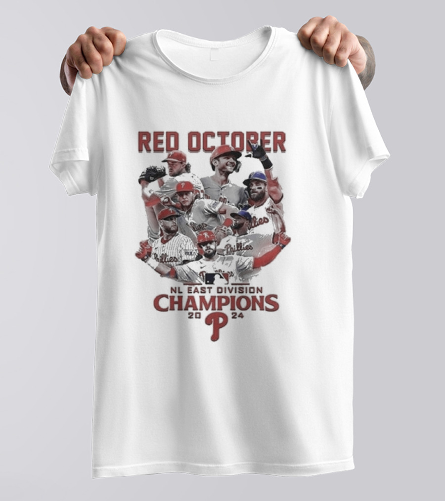 Red October Philadelphia Phillies 2024 NL East Division Champions T-Shirt