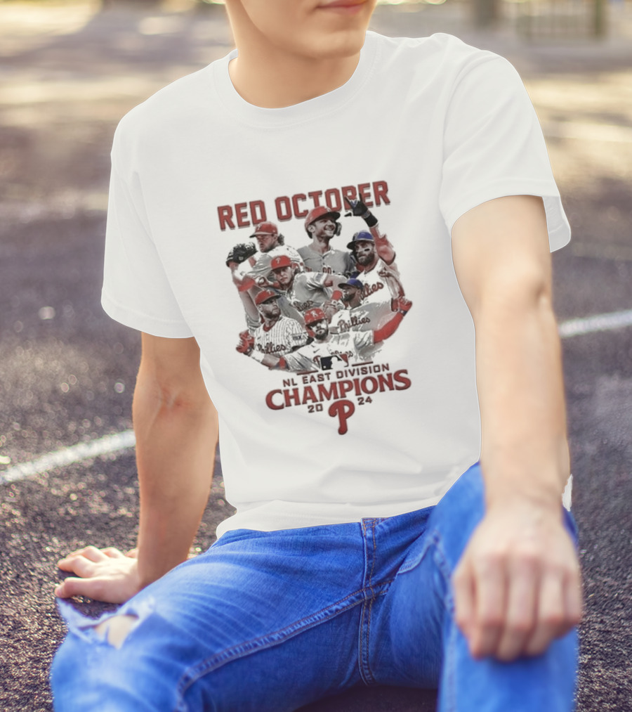 Red October Philadelphia Phillies 2024 NL East Division Champions T-Shirt