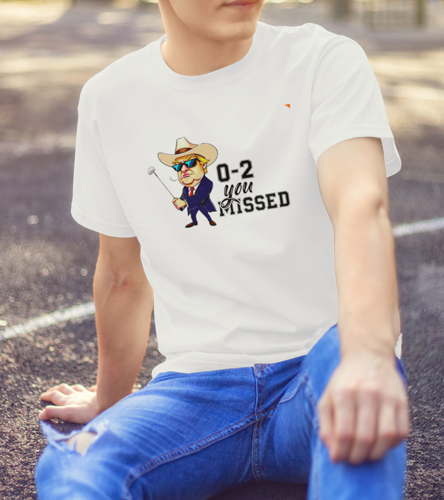 Trump Cowboy 0-2 You Missed Twice President 2024 Vintage T-Shirt