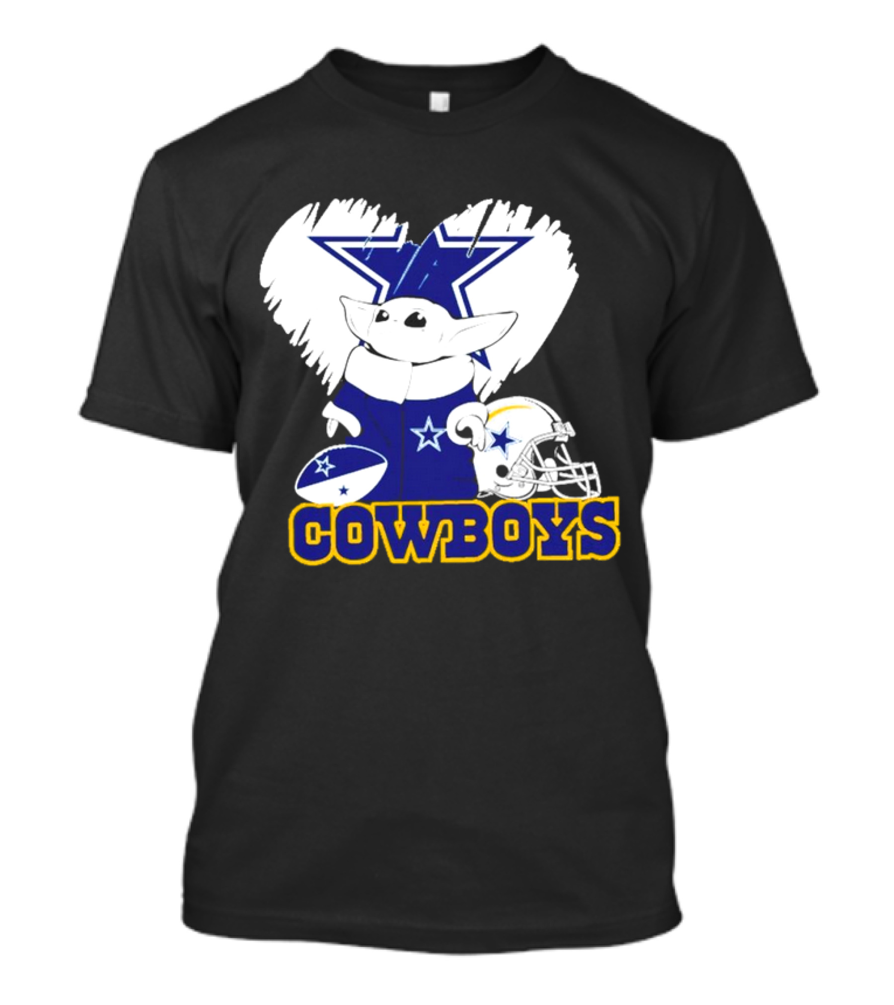 Baby Yoda Cowboys Star Wars NFL Football Season T-Shirt