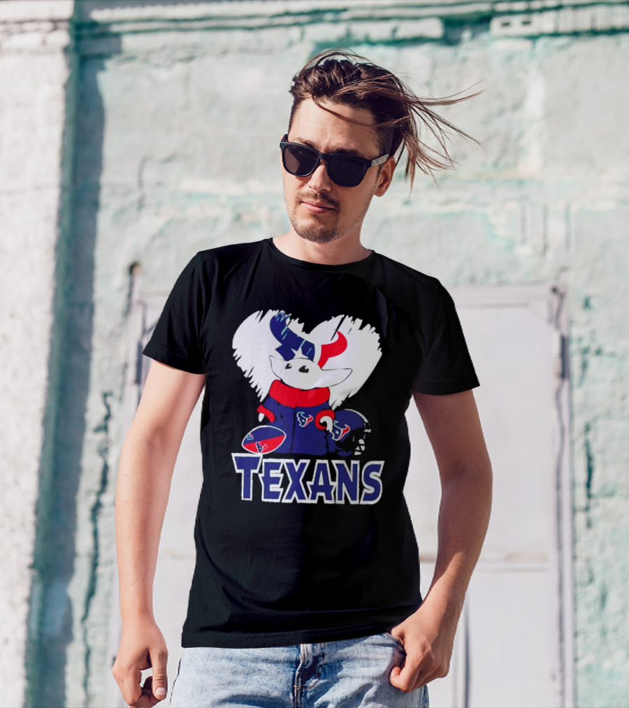 Baby Yoda Star Wars X Houston Texans NFL Football Season 2024 Texan Spirited Grogu With Football Gear And Team Colors T-Shirt
