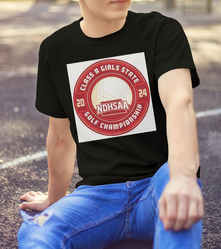 Class A Girls State Golf Championship 2024 NDHSAA Badge T-Shirt