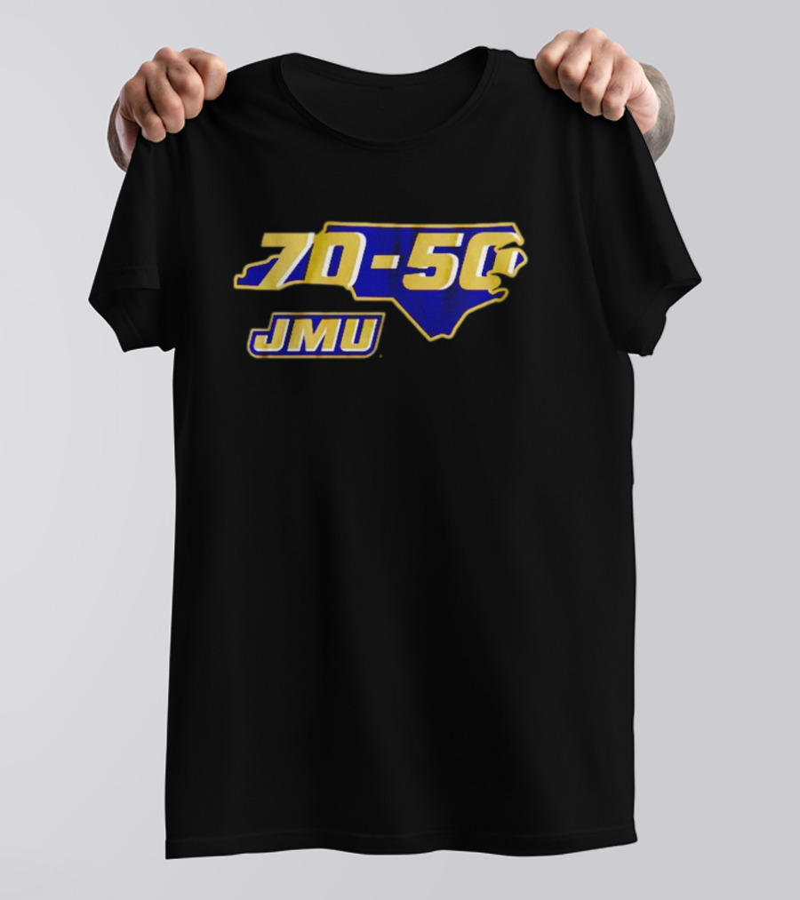 James Madison JMU Football 70-50 North Carolina Vintage T-Shirt