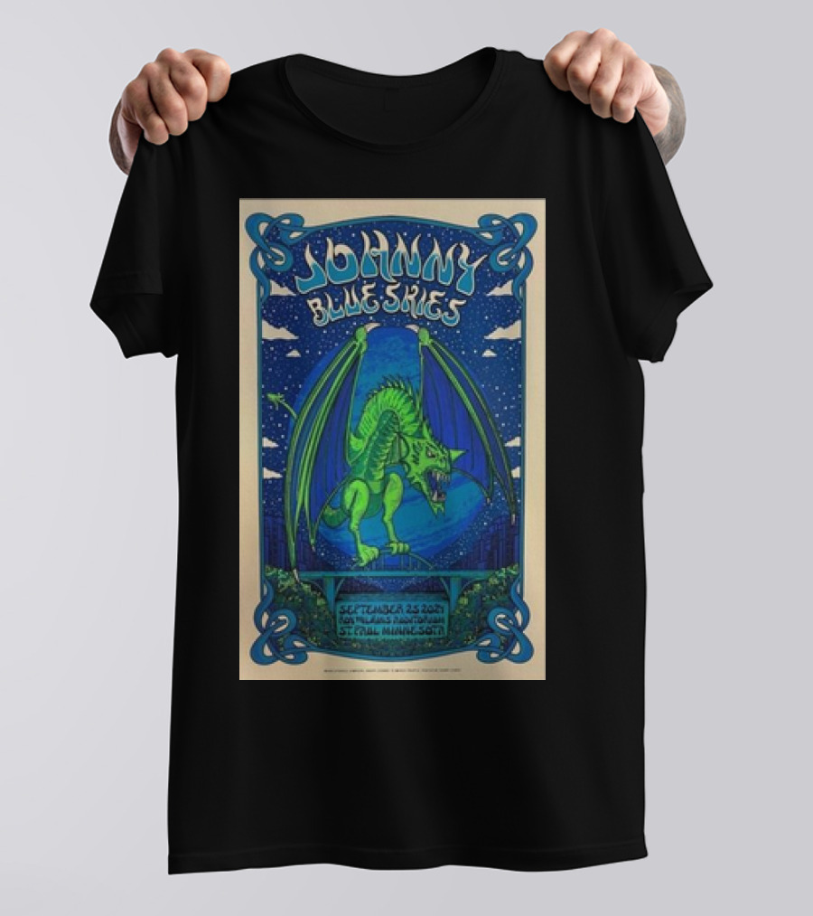 Johnny Blue Skies September 25 2024 Dragon Roy Wilkins Auditorium St Paul Minnesota T-Shirt