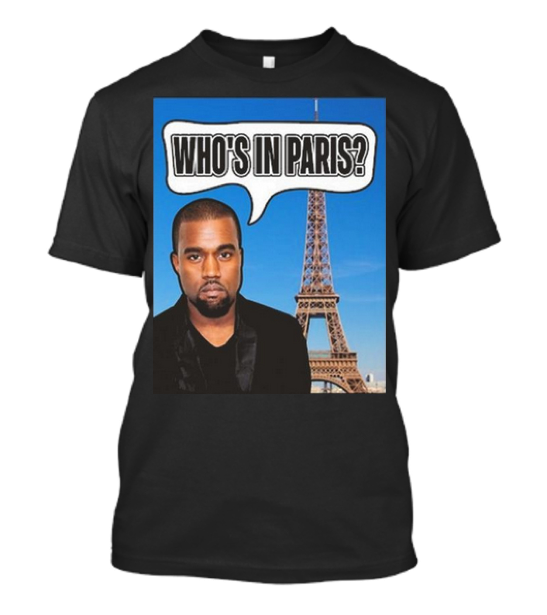 Kanel Joseph Kanye West Who's In Paris Eiffel Tower T-Shirt