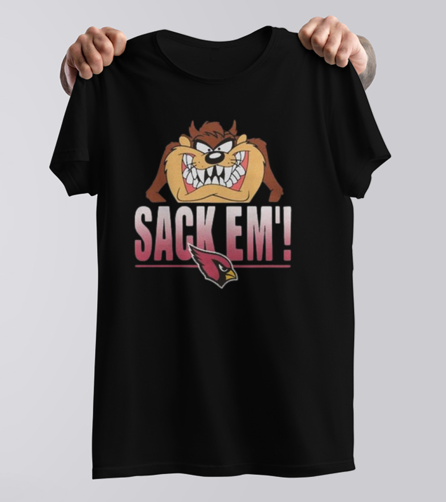 Looney Tunes Taz Sack Em' Arizona Cardinals Collaboration T-Shirt