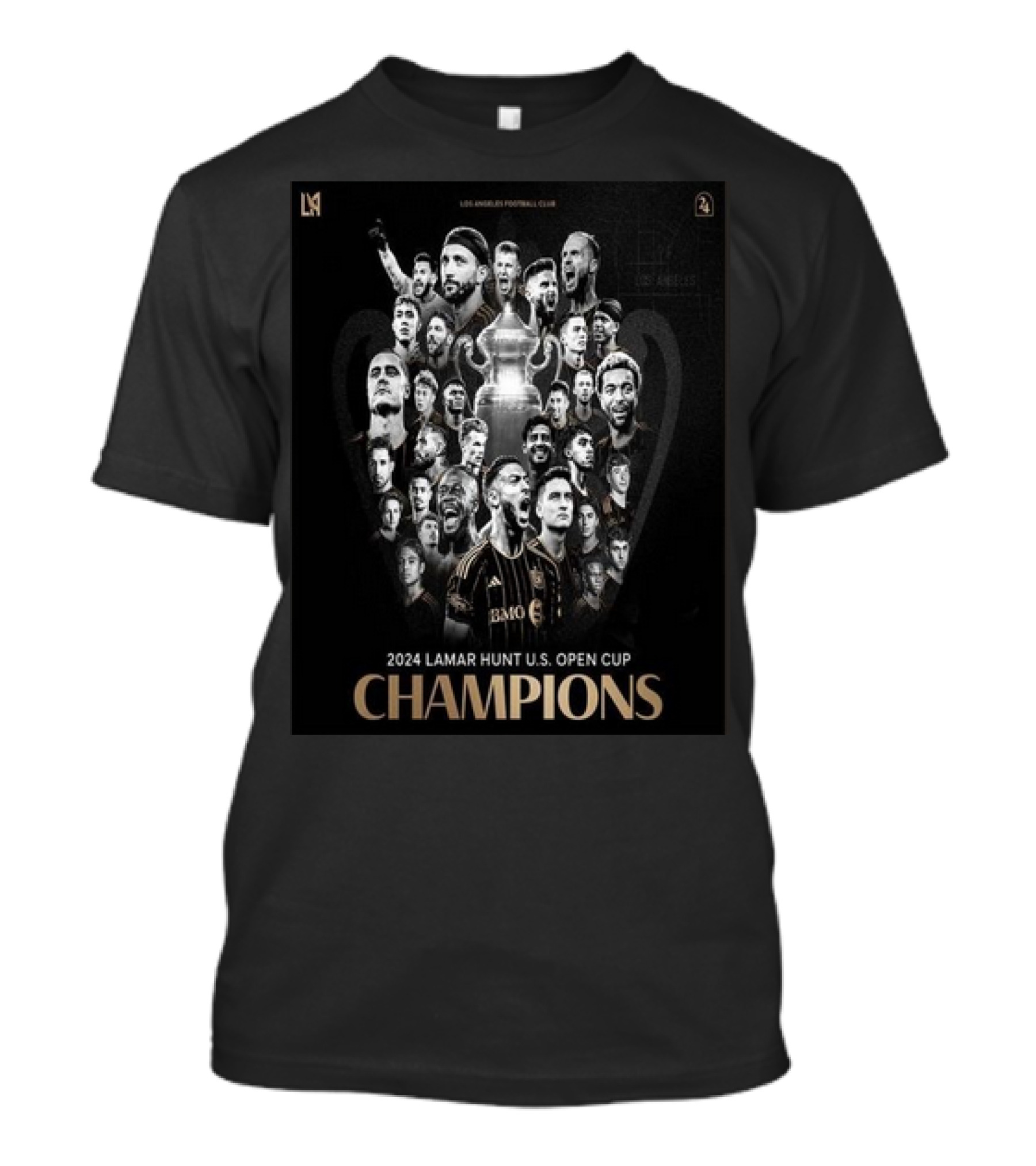 Los Angeles Football Club 2024 Lamar Hunt US Open Cup Champions Montage T-Shirt