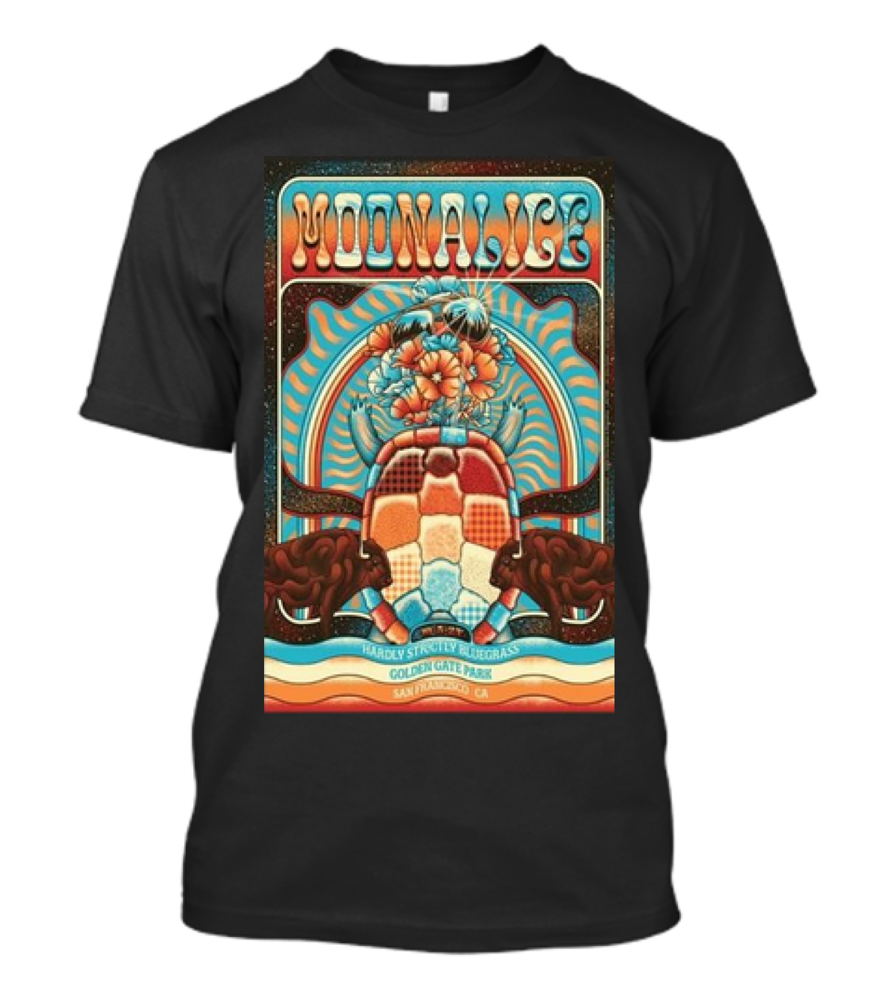 Moonalice Hardly Strictly Bluegrass Golden Gate Park San Francisco CA Tour Poster October 5 T-Shirt
